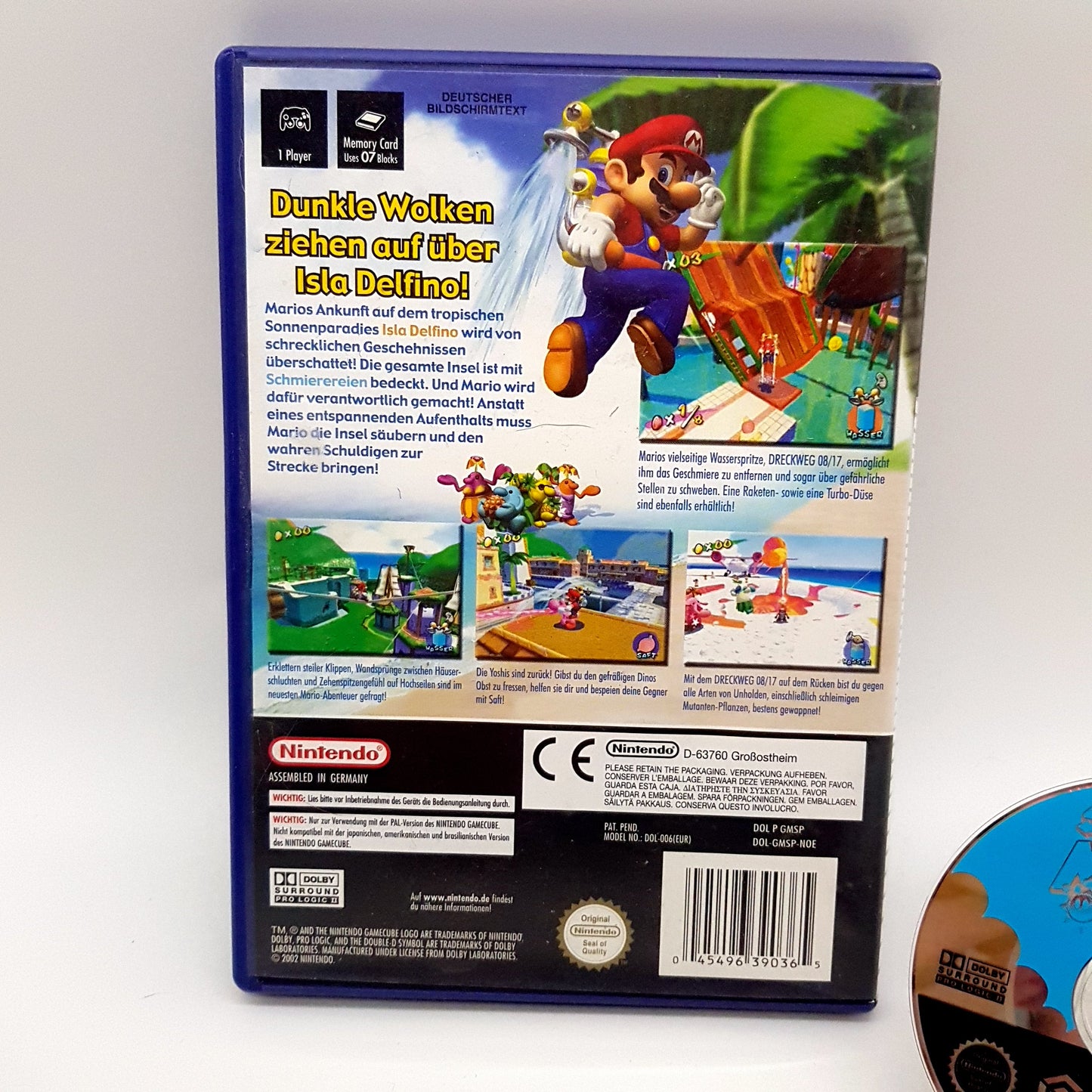 Nintendo Gamecube Spiel - Super Mario Sunshine - gebraucht