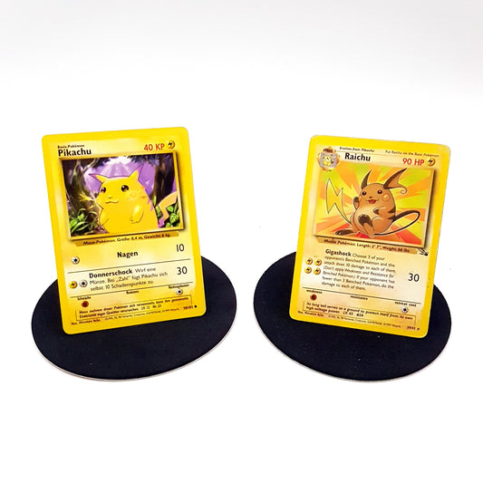 Pokemon Pikachu 58/102 deutsch & Raichu 29/62 englisch - bespielt - Vintage