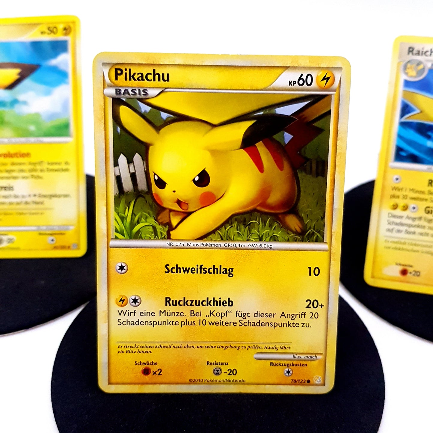 Pokemon Pichu 45/100 & Pikachu 78/123 & Raichu 77/147 - deutsch - bespielt - Vintage