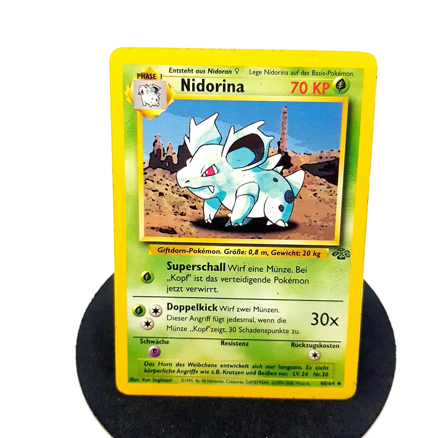 Pokemon Nidoran 57/64 Nidorina 40/64 Nidoqueen 7/64 holo - deutsch/englisch - Vintage