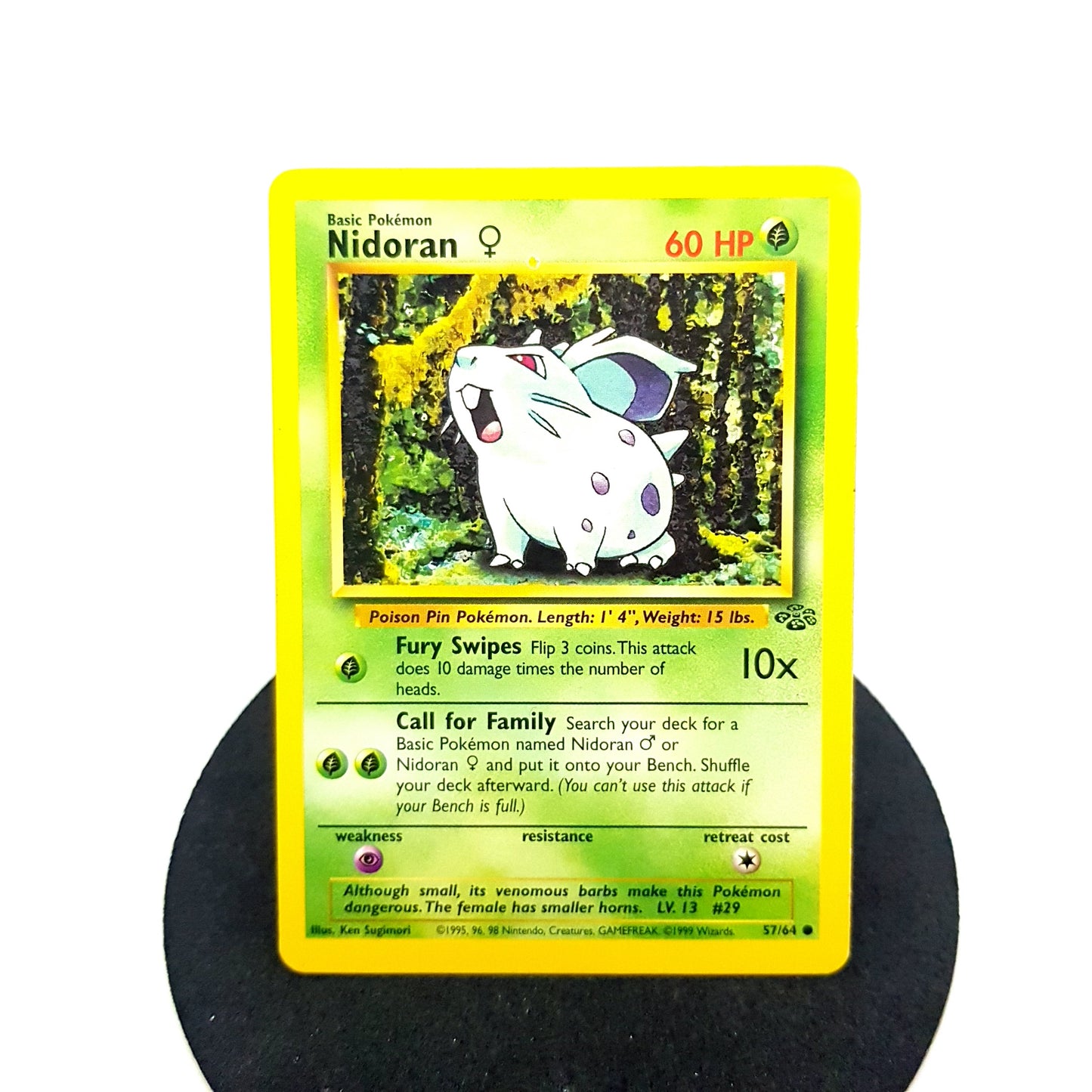 Pokemon Nidoran 57/64 Nidorina 40/64 Nidoqueen 7/64 holo - deutsch/englisch - Vintage
