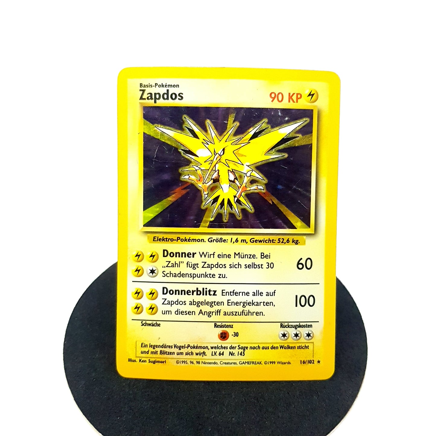 Pokemon Zapdos 16/102 holo - deutsch - Vintage