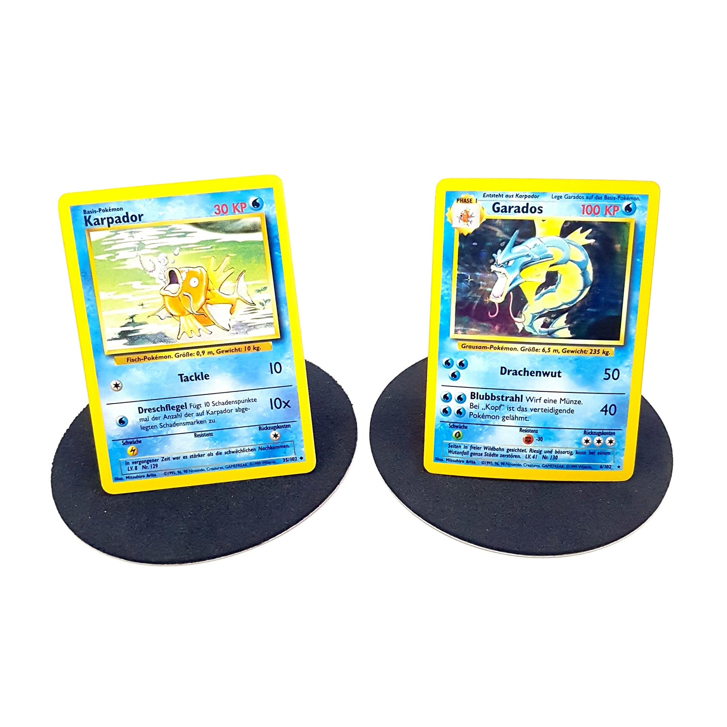 Pokemon Karpador 35/102 & Garados 6/102 holo - deutsch - Vintage