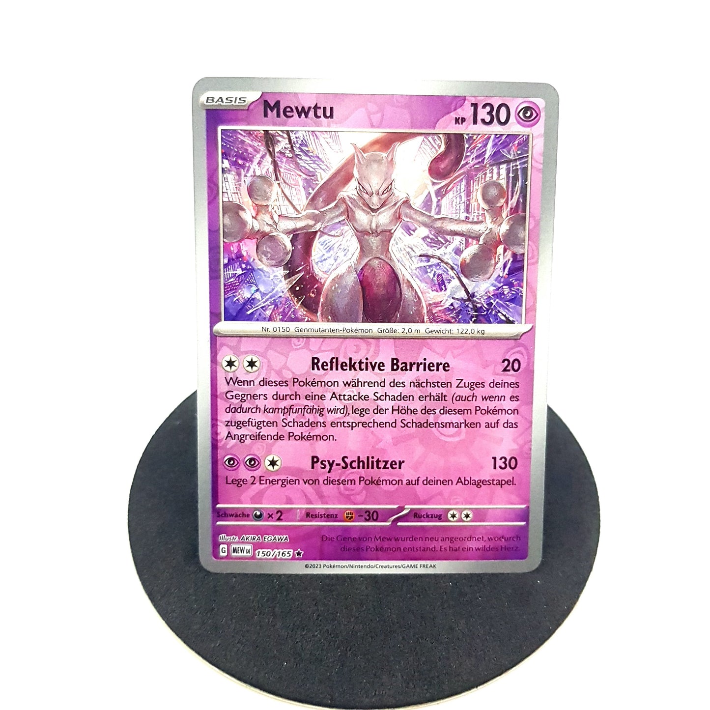 Pokemon Mewtu 150/165 reverse holo - deutsch - near mint