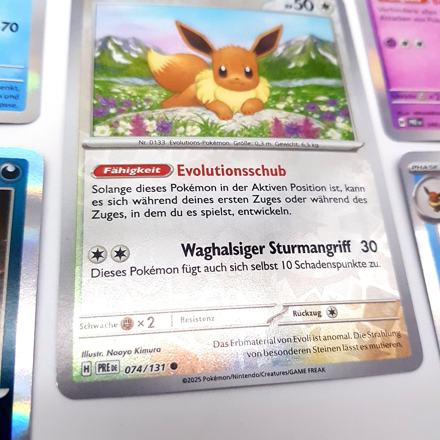 Pokemon - prismatische Entwicklungen - 5 Eeveelutions - reverse & holo - deutsch - near mint