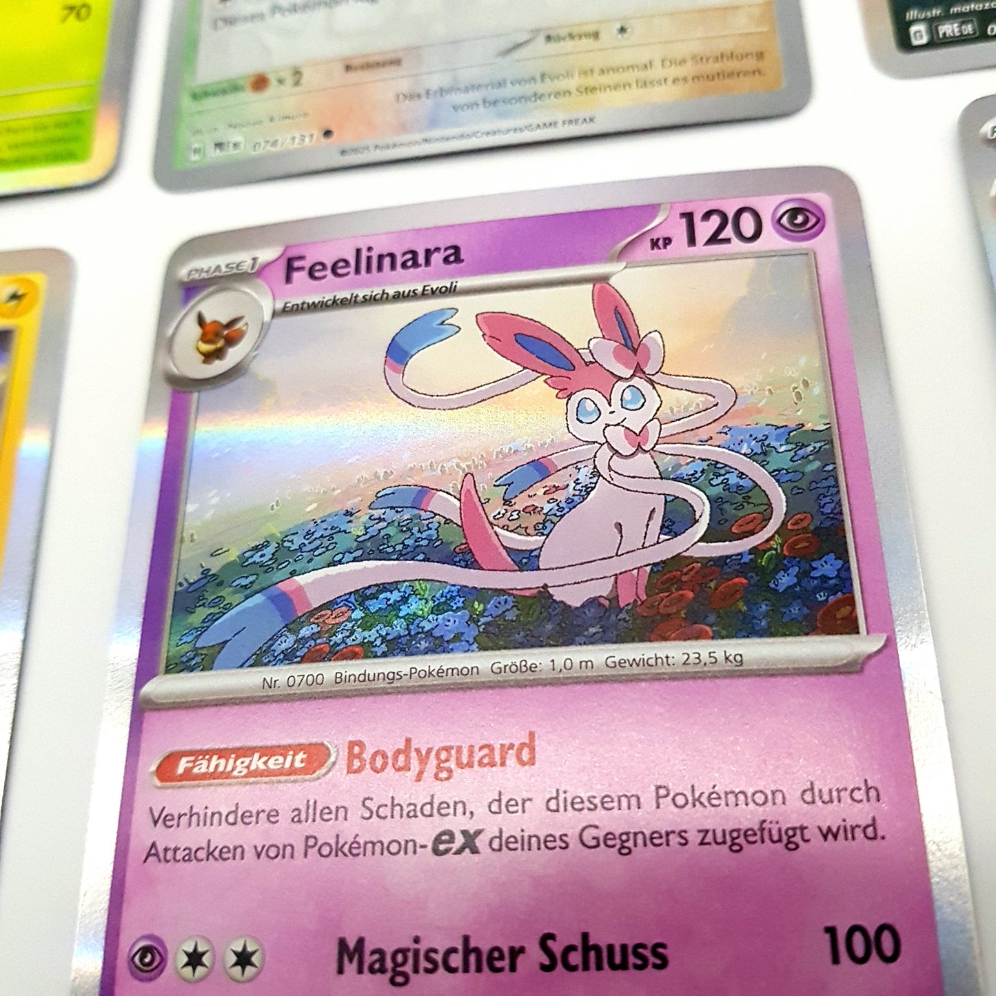 Pokemon - prismatische Entwicklungen - 9 Eeveelutions - reverse & holo - deutsch - near mint