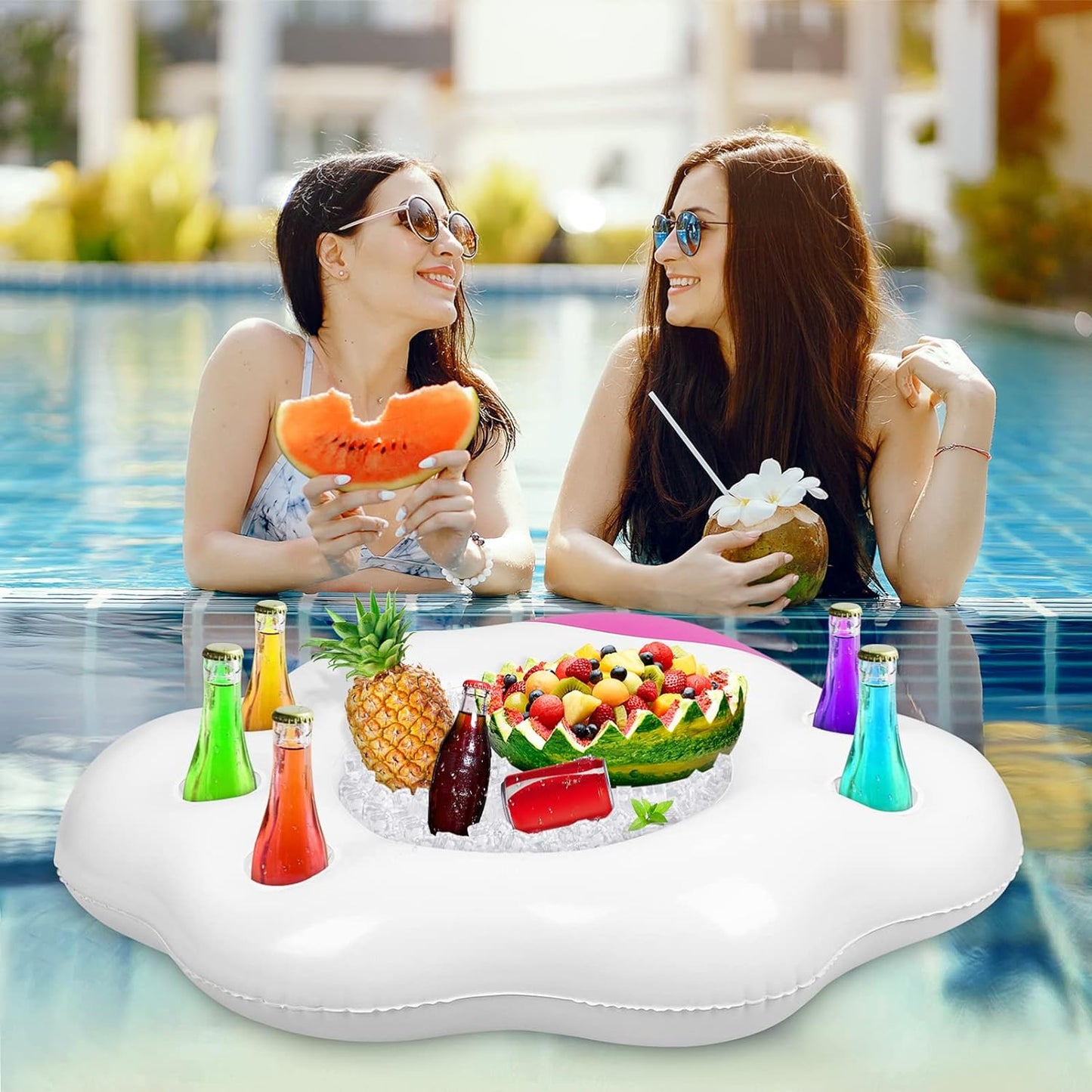 Schwimmende Servierbar Buffet (2 Stück) für Indoor Outdoor Sommer Strand Pool Party Deko