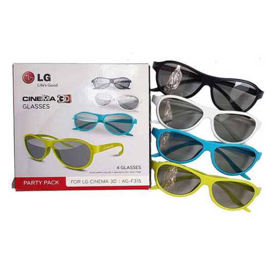 LG AG-F315 3D Party Pack mit 4 Cinema 3D Brillen für LG 3D Cinema TV - gebraucht - wie neu