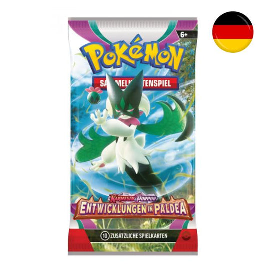 Pokemon KP02 Karmesin & Purpur Entwicklungen in Paldea Booster Pack - DE deutsch