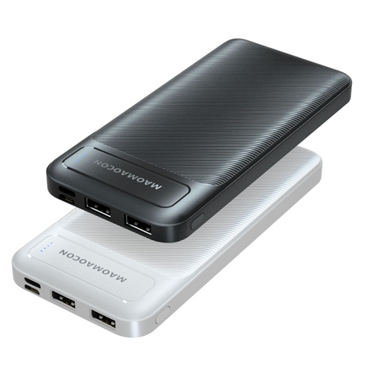 Powerbank (2 Stück), 10600mAh, USB C, 3 Ports Anschlüsse, z.B. für Smartphones