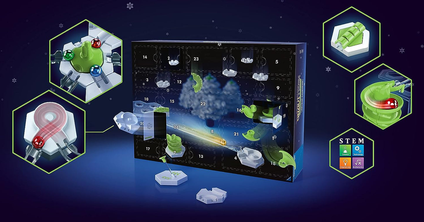 Ravensburger GraviTrax Adventskalender Weihnachtskalender - Konstruktionsspielzeug für Kinder