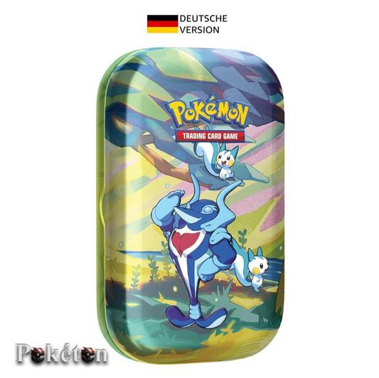 Pokémon Mini-Tin-Box Farbenfrohes Paldea: Delfinator & Pachirisu (deutsch) Sammelkarten