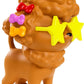 Barbie GVR04 Puppe, kuscheliger Regenbogen-Mantel mit Pudel, brünetten Afro-Puffs