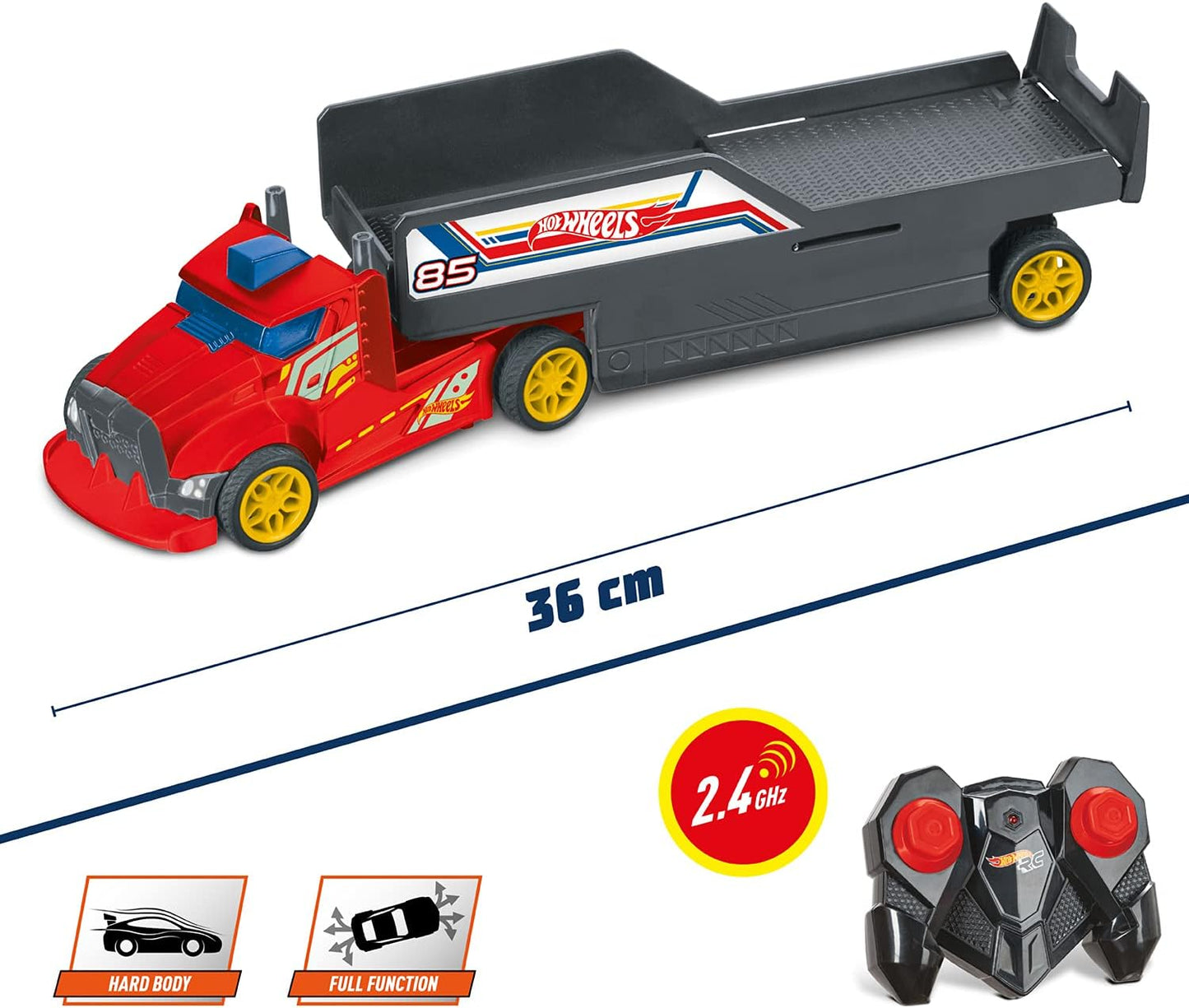 Hot Wheels Mondo Motors Double Truck ferngesteuerter LKW + Auto Action Spielzeug Kinder Fahrzeug Auto