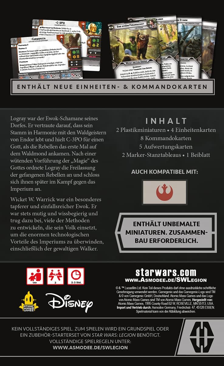 Star Wars Legion Logray & Wicket Commander Erweiterung Tabletop Asmodee