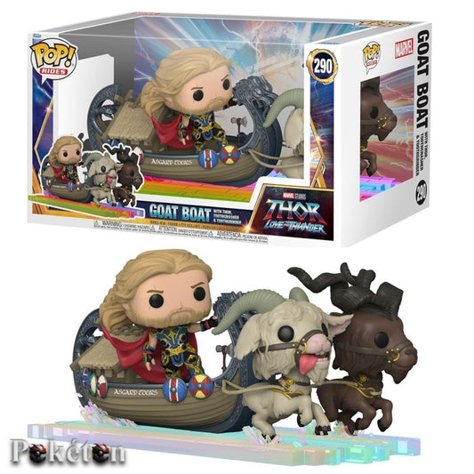 FUNKO POP Marvel #290 Goat Boat with Thor, Toothgnasher, Toothgrinder - Bobble-Head