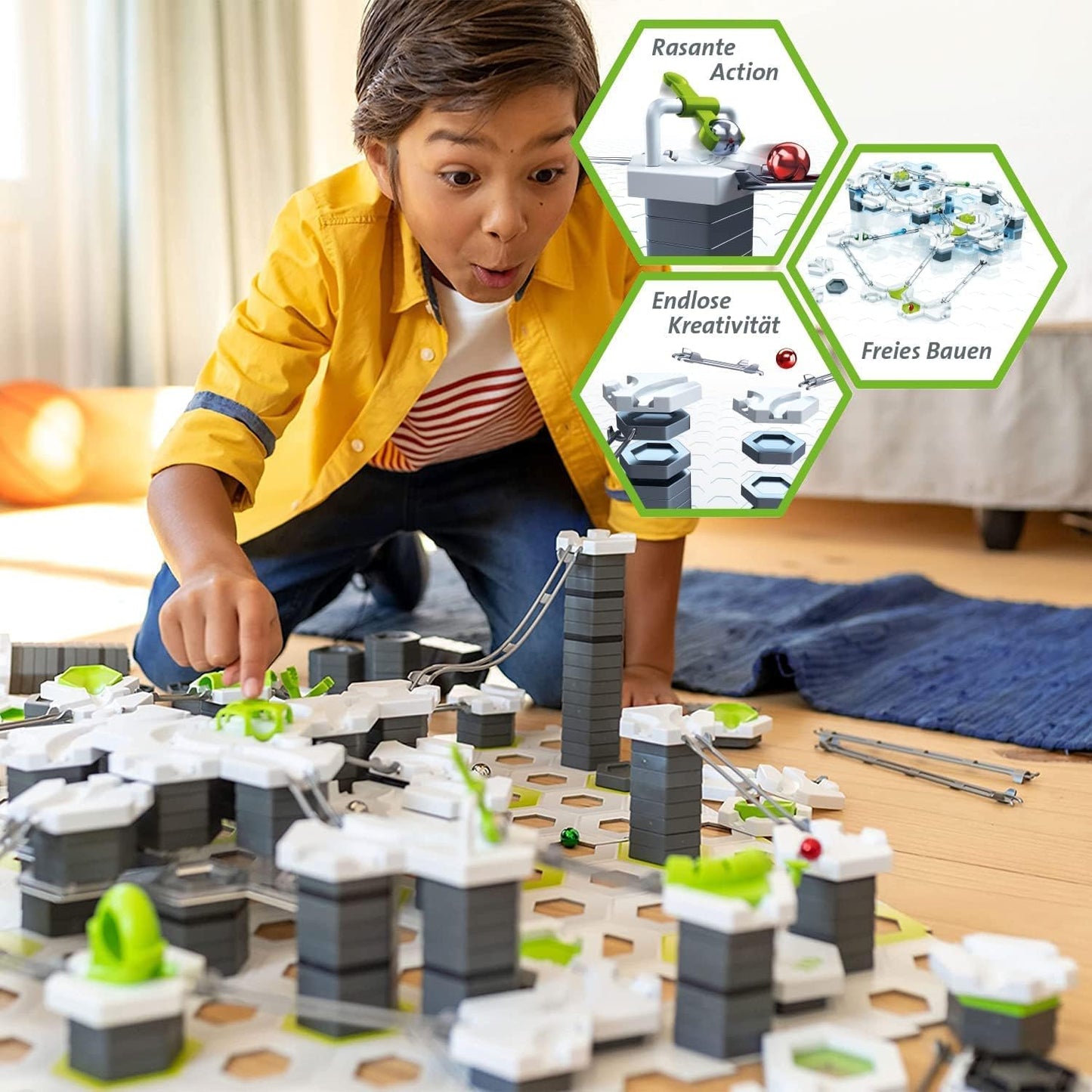 Ravensburger GraviTrax Starter-Set - erweiterbare Kugelbahn Murmelbahn Konstruktions-Set