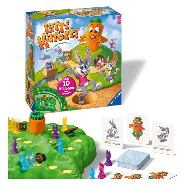 Ravensburger 22343 Lotti Karotti Kinderspiel 2-4 Spieler ab 4 Jahre - NEU