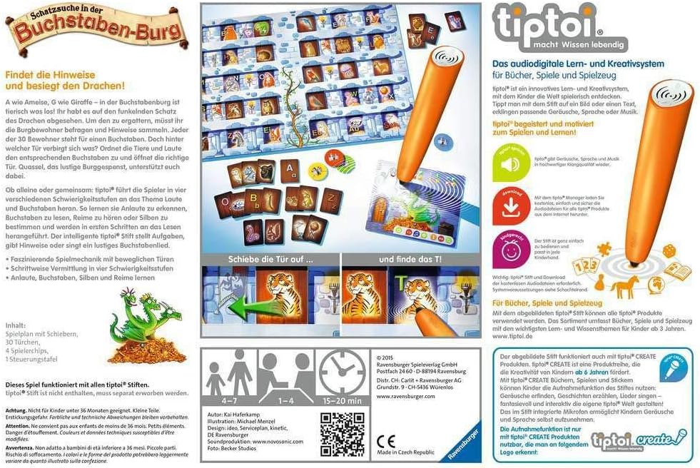 Ravensburger tiptoi 00737 Schatzsuche in der Buchstaben-Burg - gebraucht - vollständig