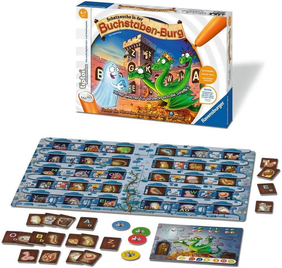 Ravensburger tiptoi 00737 Schatzsuche in der Buchstaben-Burg - gebraucht - vollständig