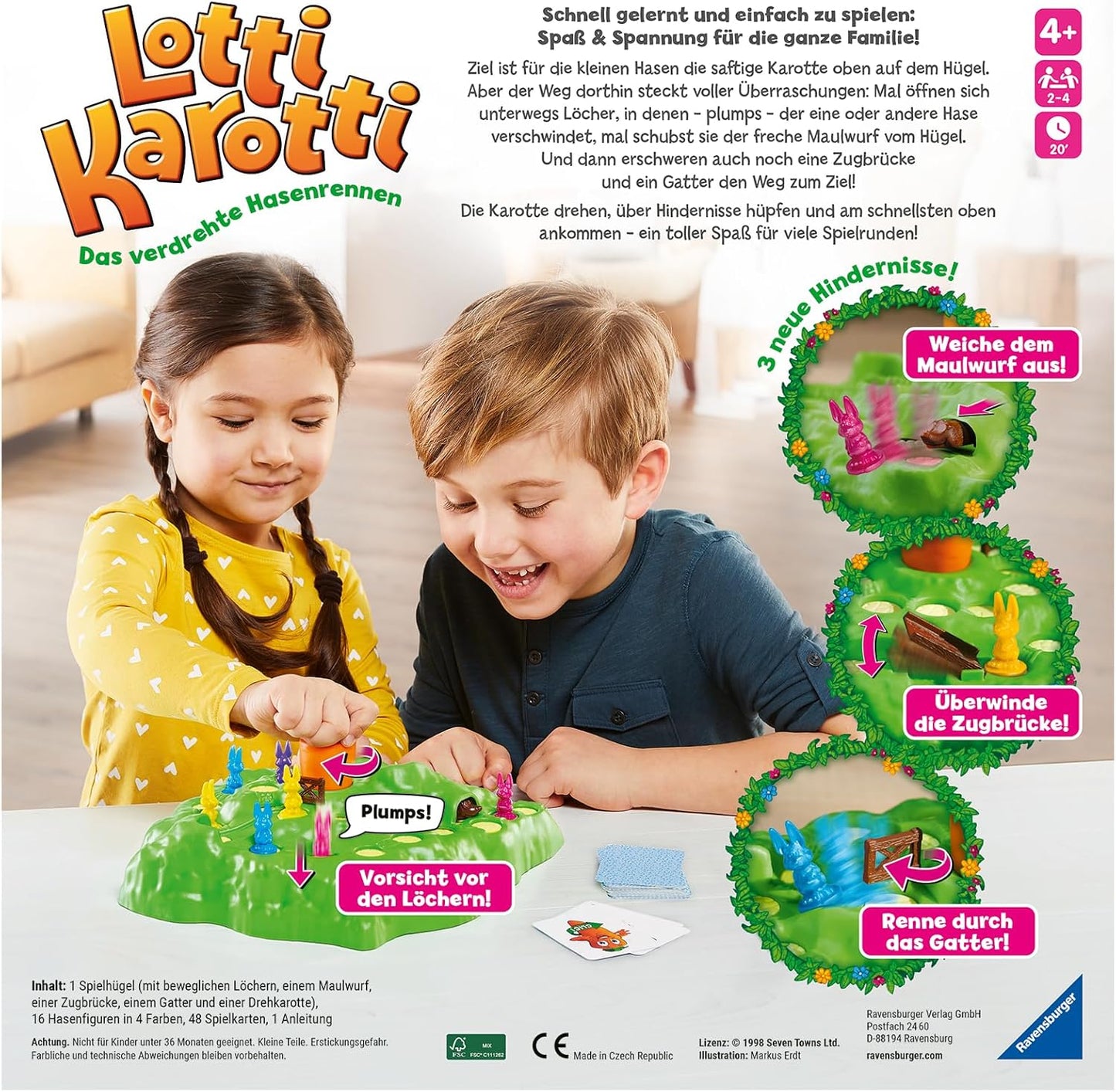 Ravensburger 22343 Lotti Karotti Kinderspiel 2-4 Spieler ab 4 Jahre - NEU