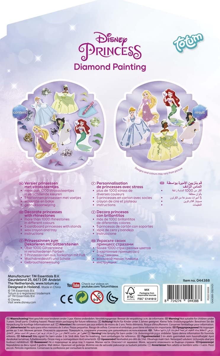 Disney Princess Crystal Art Diamond Painting Set mit 5 Prinzessinnen