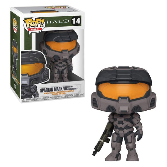 FUNKO POP Halo #14 Spartan Mark VII with VK78 Commando Rifle - Bobble Head - NEU
