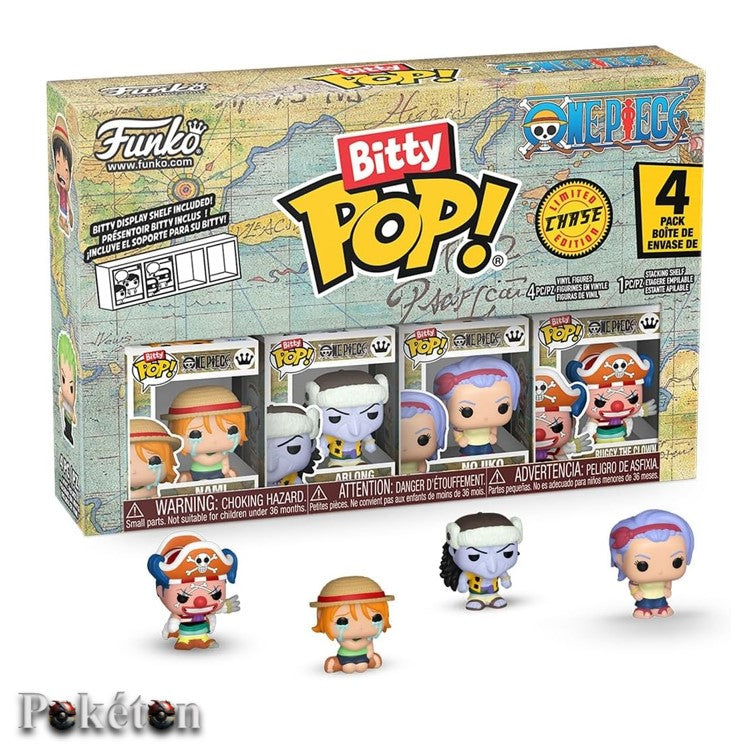 Funko Bitty POP! 4x One Piece - Nami, Arlong, Nojiko + eine zufällige Figur - NEU
