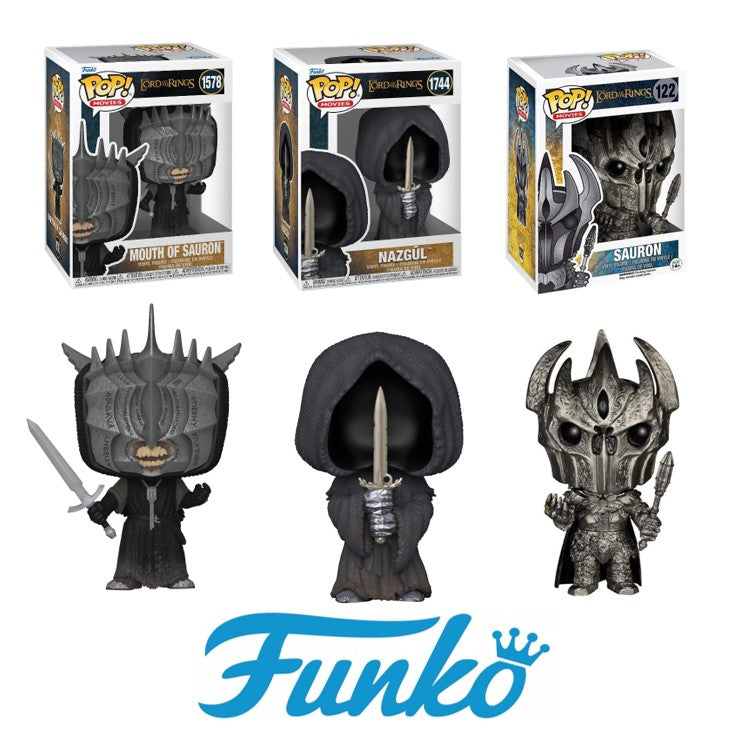 FUNKO POP Herr der Ringe 3er Pack - 1578 Mouth of Sauron & 1744 Nazgul & 122 Sauron