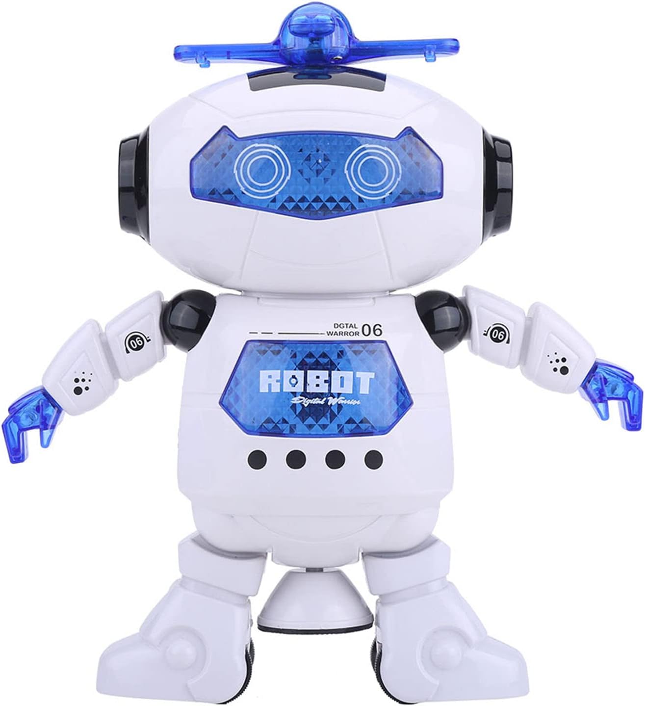 Dancing Robot - Roboter Tänzer mit Bewegung, Licht und Ton Sound 360 Drehung