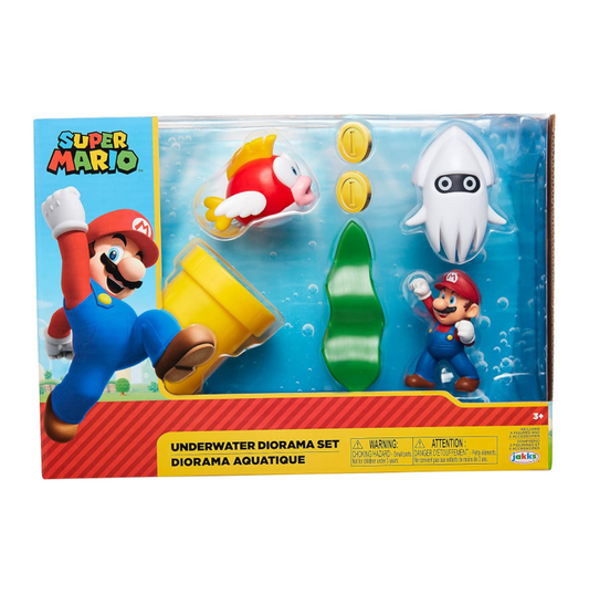 Super Mario Figuren Unterwasser Underwater Diorama Set