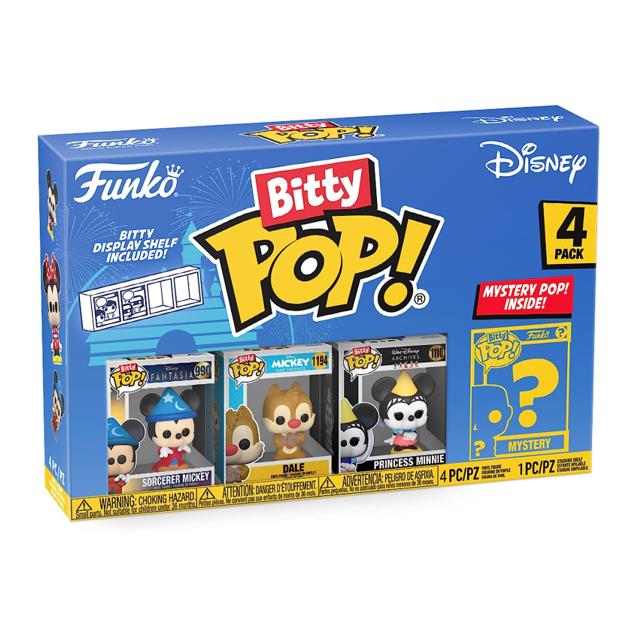 Funko Bitty POP! Disney - Sorcerer Mickey, Dale, Princess Minnie + Überraschungs-Figur