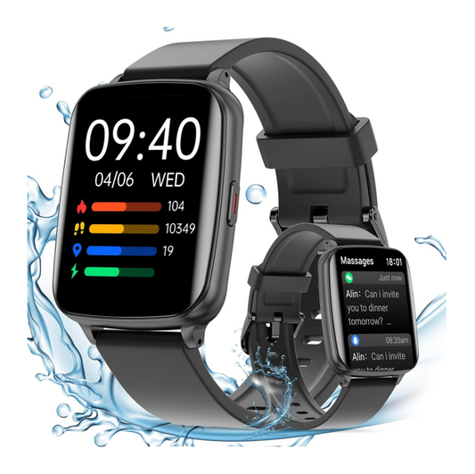Loyaa Smartwatch Herren Fitnessuhr 1.8 Zoll HD Touchscreen IP68 Wasserdicht