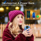 Handwärmer (2Stück) schwarz Akku Taschenwärmer PowerBank mit Digitalanzeige 3 Heizstufen