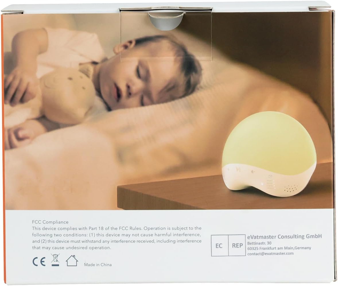 Nachttischlampe LED Nachtlicht mit 25 Soundeffekten Einschlafhilfe Babys mit App