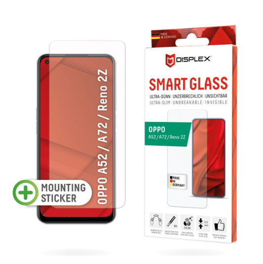 DISPLEX Smart Glass für Oppo A52 A72 Reno 2Z Screen Protector (9H) unzerbrechlich