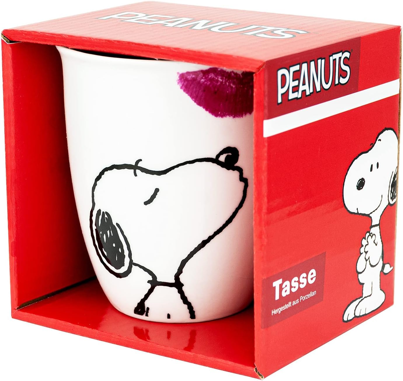 The Peanuts Snoopy Tasse - Ein Kuss am Morgen... - Kaffee Tee - Neuware