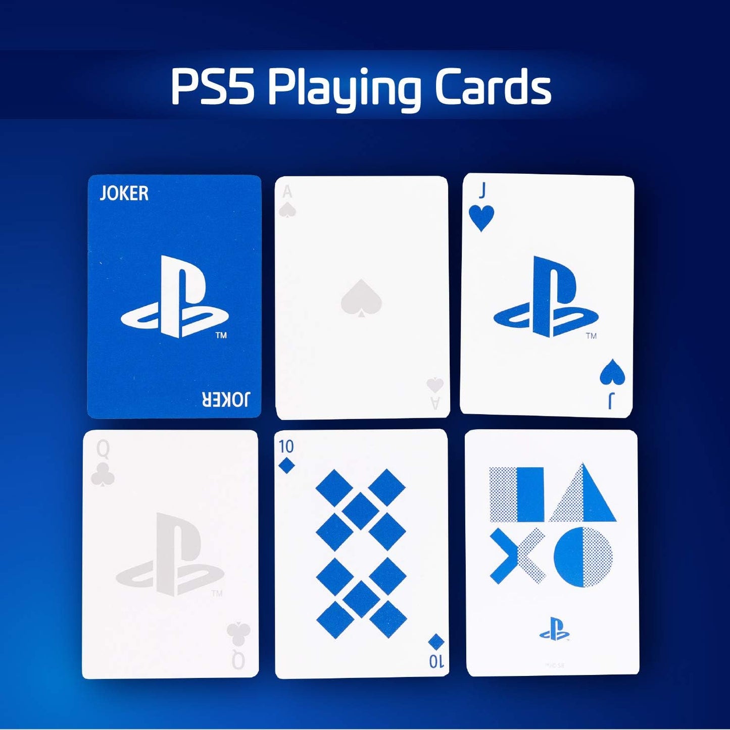 Paladone Playstation PS5 Spielkarten und Konsole  als Tin Box – Standard Deck für Gamer