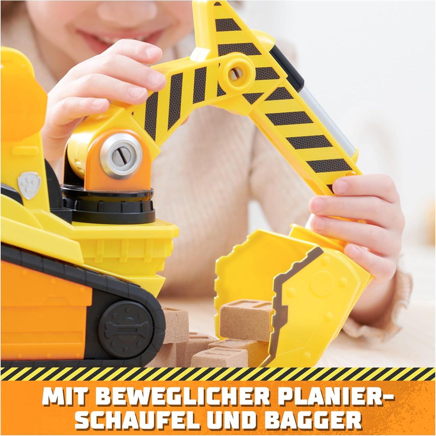 Rubble & Crew - Bulldozer Planierraupen-Baufahrzeug Spielzeug mit Licht & Geräuschen
