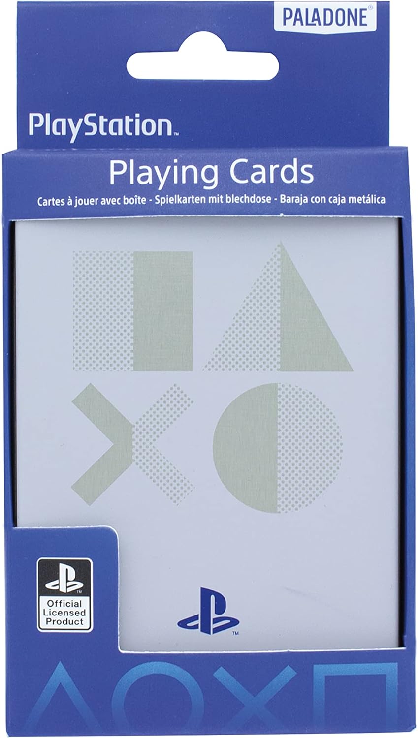 Paladone Playstation PS5 Spielkarten und Konsole  als Tin Box – Standard Deck für Gamer