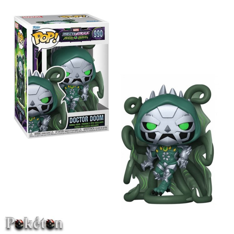 FUNKO POP Marvel Mech Strike Monster Hunters #90 Doctor Doom - Bobble Head - NEU