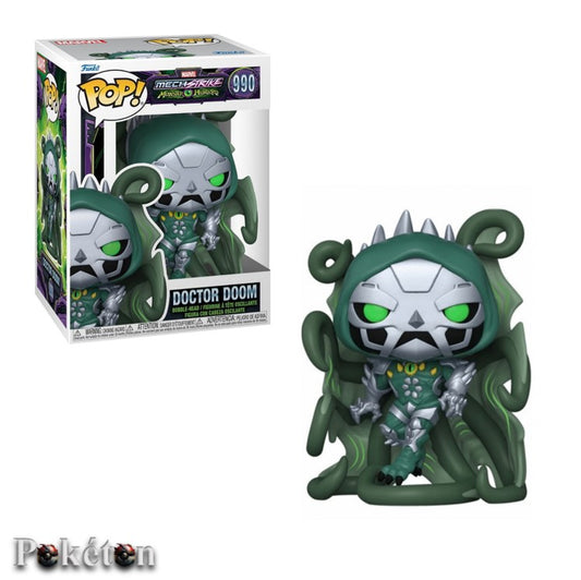 FUNKO POP Marvel Mech Strike Monster Hunters #90 Doctor Doom - Bobble Head - NEU
