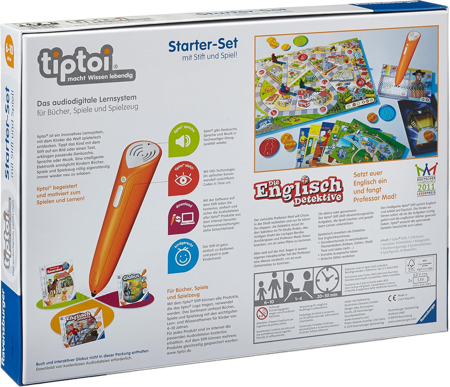 Ravensburger 00501 TipToi Starter-Set - Die Englisch-Detektive : Stift & Spiel - gebraucht