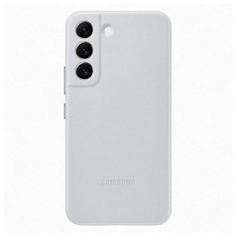 Original Samsung Leather Cover Hülle EF-VS901 für Galaxy S22 Light Gray Grau