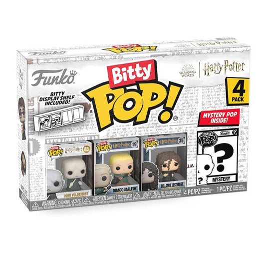 Funko Bitty POP! Harry Potter - Voldemort, Draco Malfoy, Bellatrix Lestrange + Überraschungs-Figur