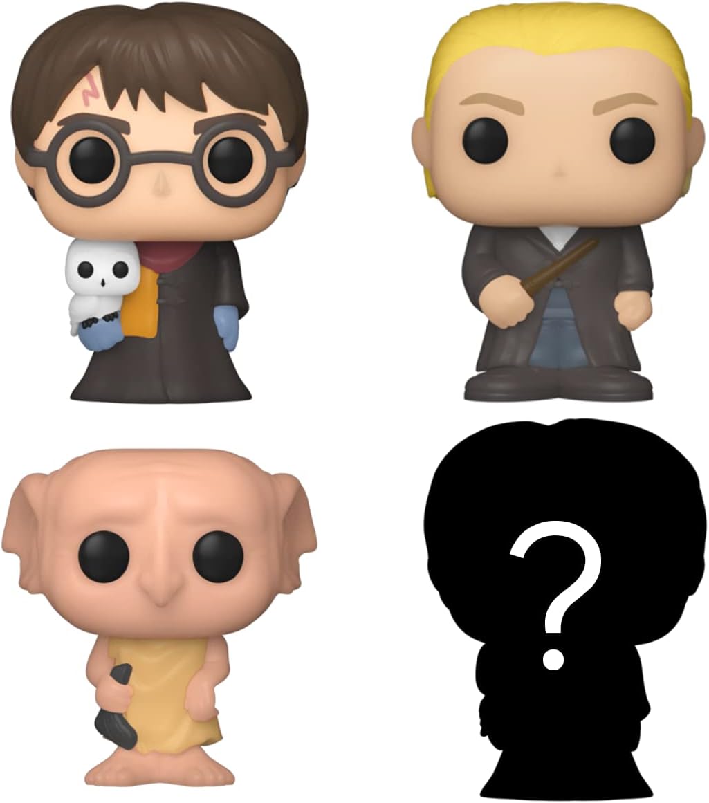 Funko Bitty POP! Harry Potter - Potter, Draco Malfoy, Dobby + Überraschungs-Figur