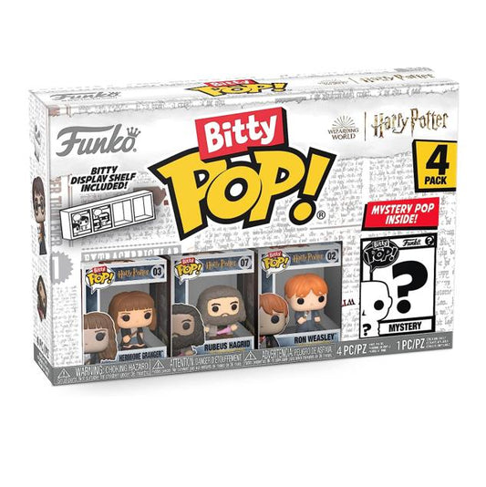 Funko Bitty POP! Harry Potter - Hermine Granger, Hagrid, Ron Weasley + Überraschungs-Figur