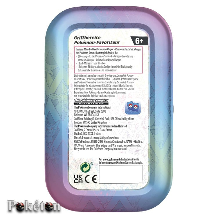 Pokémon Mini-Tin-Box Prismatische Entwicklungen: Folipurba (deutsch) Sammelkarten