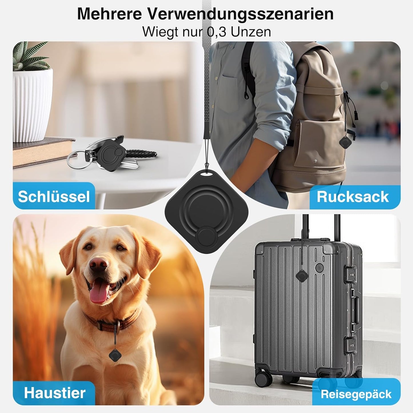 Smart Tag - Air Tracker Tag 2er Pack (Apple iOS 14.5+) wasserdicht Bluetooth-Schlüsselfinder
