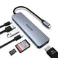 USB C Hub, 7 in 1 Adapter 4K HDMI USB 3.0 100W PD SD/TF Kartenleser Docking Station MacBook Pro/Air und andere Typ C Geräte